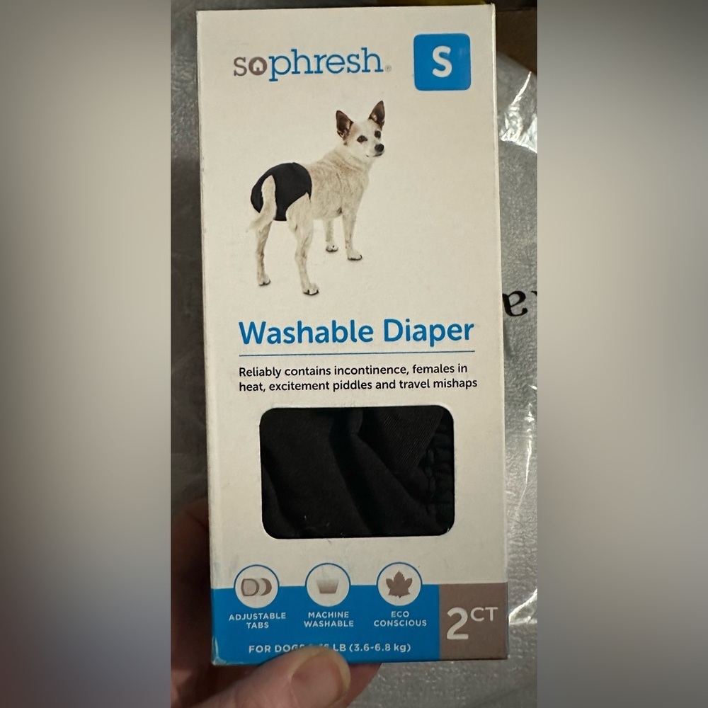 Washable diaper for dogs 2 pack new size small